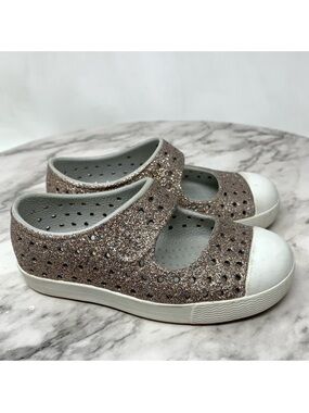 Native Juniper Bling Mary Jane Glitter Flats C6/18Mo-2.5Yrs Casual Play Water